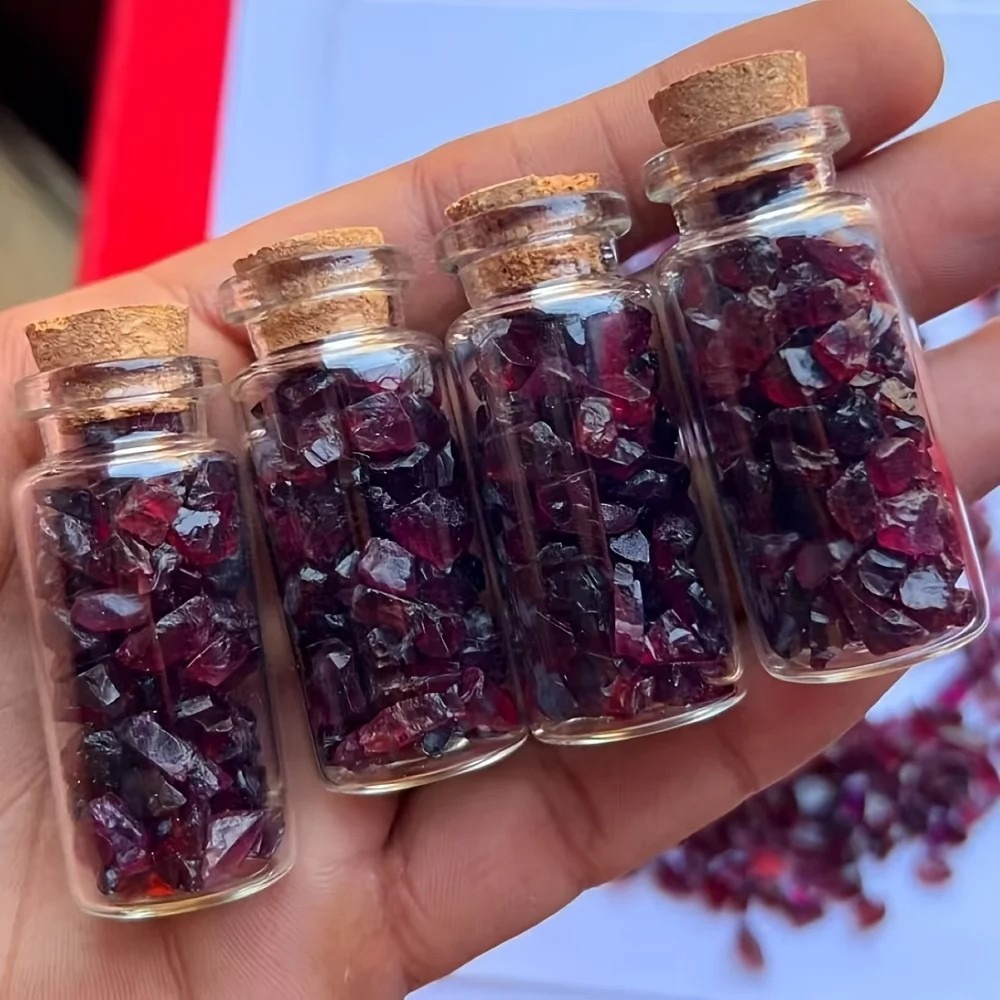 Aquarium Plant Gravel - Natural Raw Garnet Gemstone Chips for