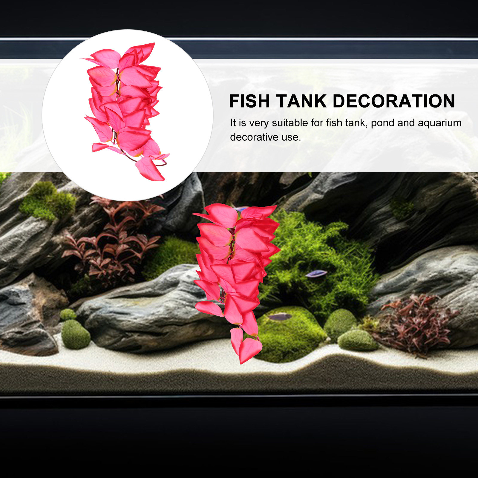 Aquarium Plant Vine - Lifelike Fake Vine Plant Decor for
